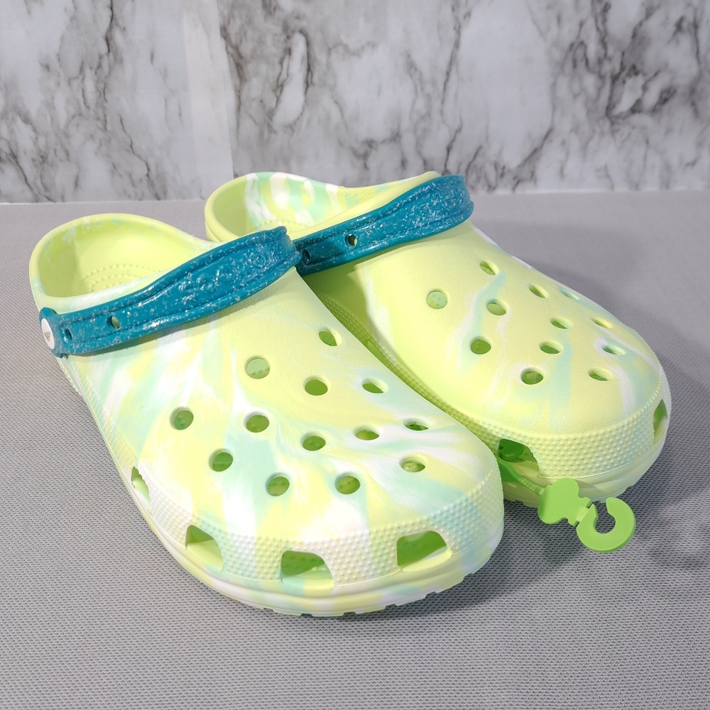 Crocs Margaritaville Men's Sandals Neon‎ Green & Blue Size M13
